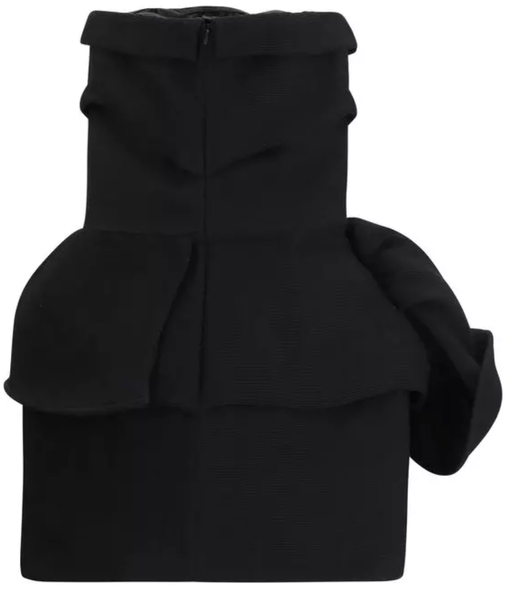 MAGDA BUTRYM Asymmetric Peplum Bustier Dress