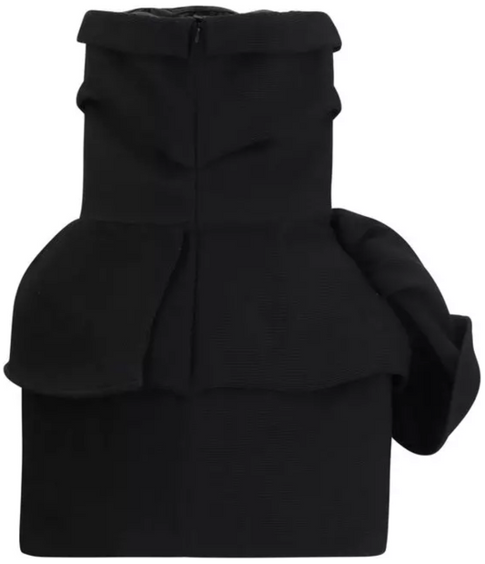MAGDA BUTRYM Asymmetric Peplum Bustier Dress