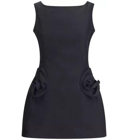 MAGDA BUTRYM Floral-appliqué Cotton Mini Dress
