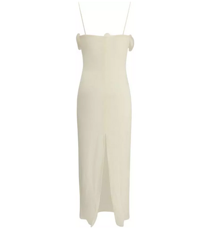 MAGDA BUTRYM Floral-appliqué Crêpe Midi Dress