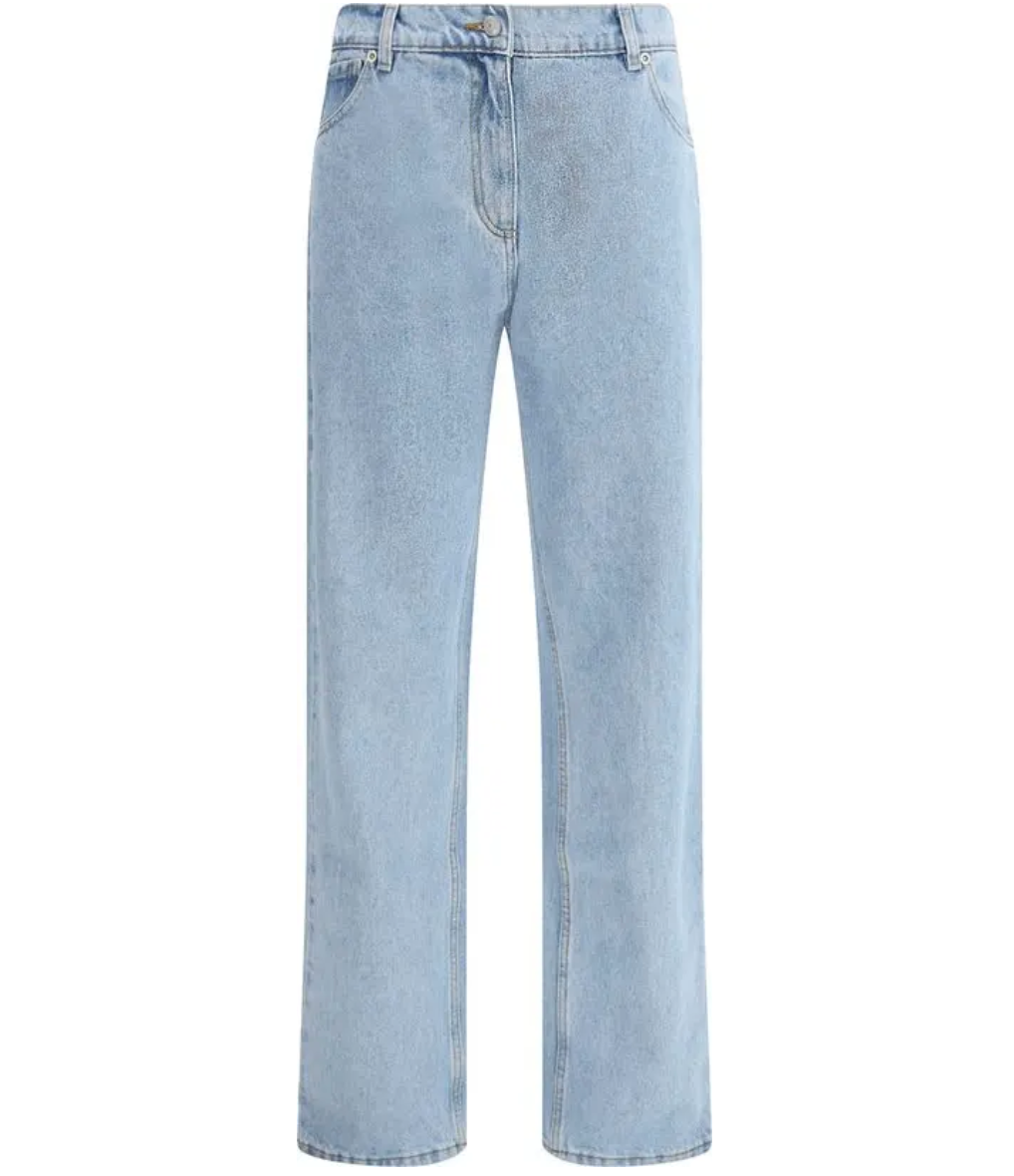 MAGDA BUTRYM Blue Cotton Straight-Leg Jeans