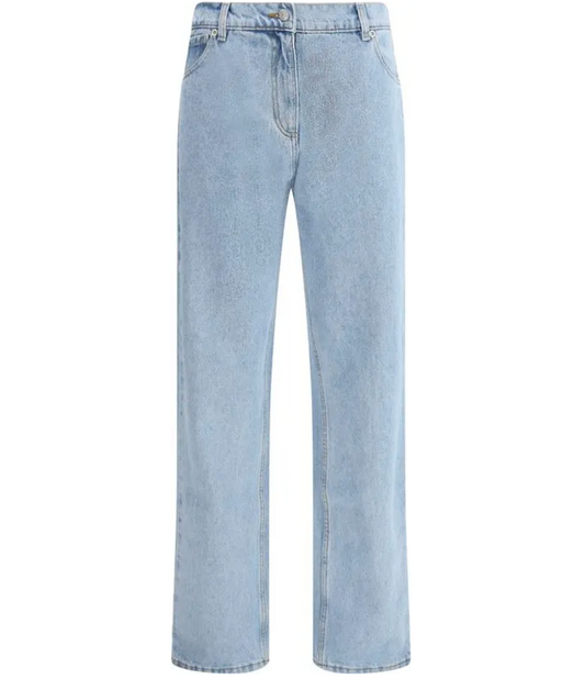 MAGDA BUTRYM Blue Cotton Straight-Leg Jeans