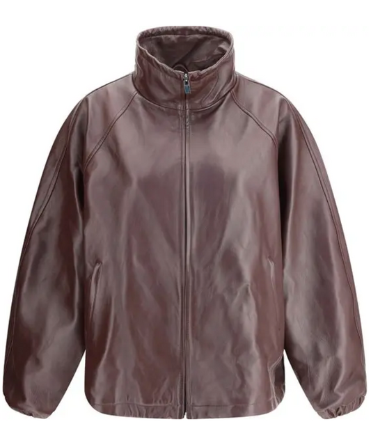MAGDA BUTRYM Oversized Leather Bomber Jacket