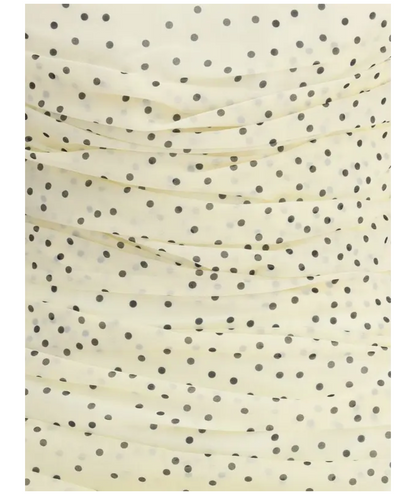 MAGDA BUTRYM Polka-Dots Ruched Silk-Blend Mini Dress