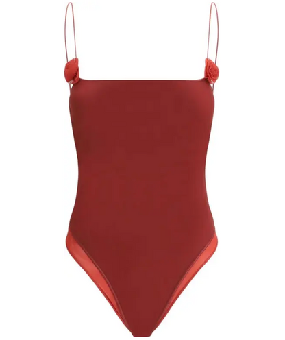 OSÉREE Rose-appliqué Swimsuit