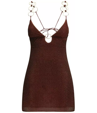 OSÉREE Lumière Ring-detail Mini Dress