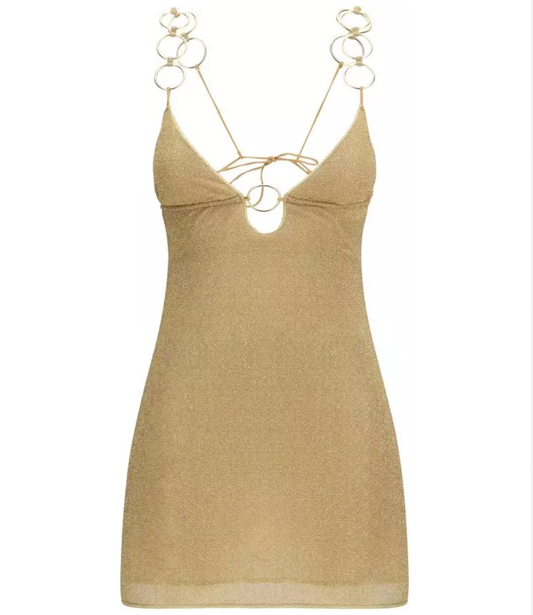 OSÉREE Lumiere Ring-strap Mini Dress