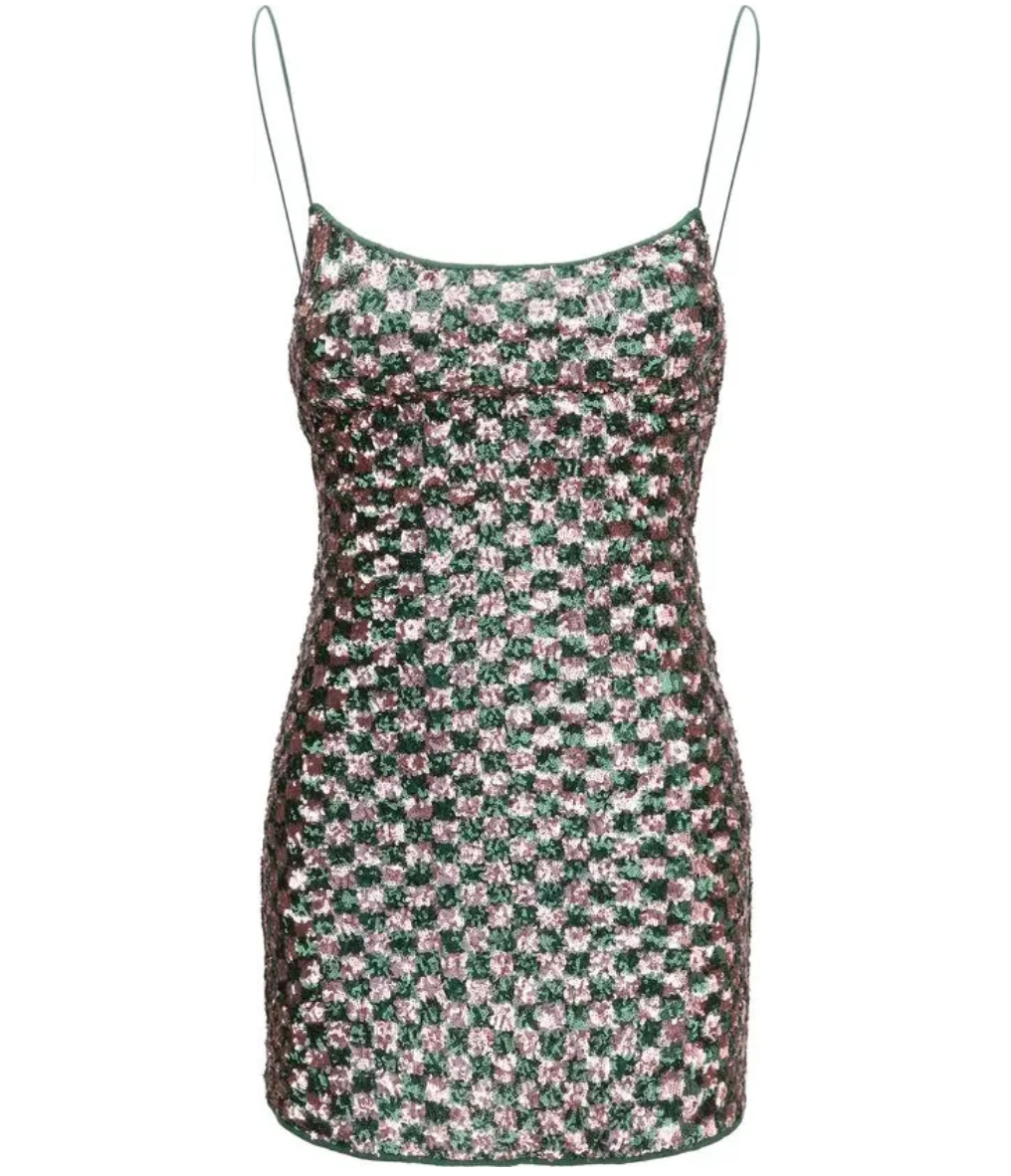OSÉREE Sequin-pattern Mini Dress
