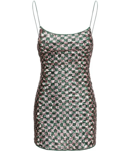 OSÉREE Sequin-pattern Mini Dress