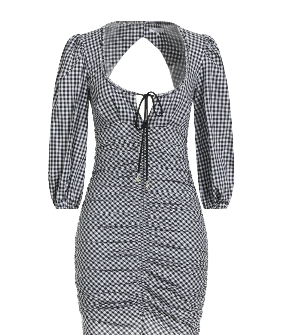 PATRIZIA PEPE Gingham-print Mini Dress