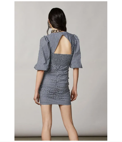 PATRIZIA PEPE Gingham-print Mini Dress