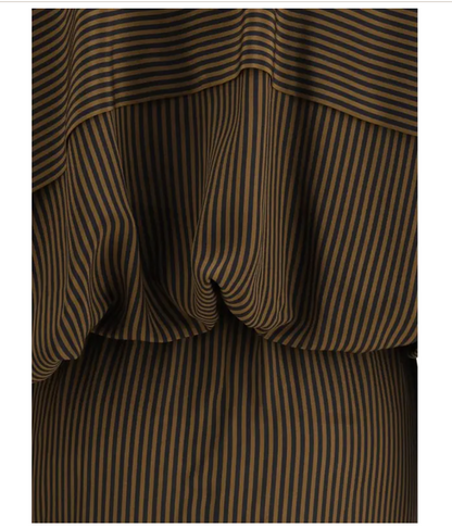 PETAR PETROV Striped Maxi Shirt Dress