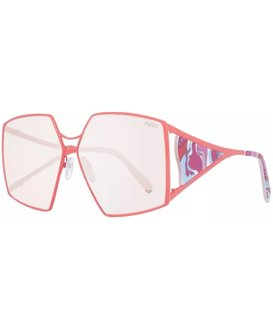 PUCCI Pink Print Oversized Women Sunglasses