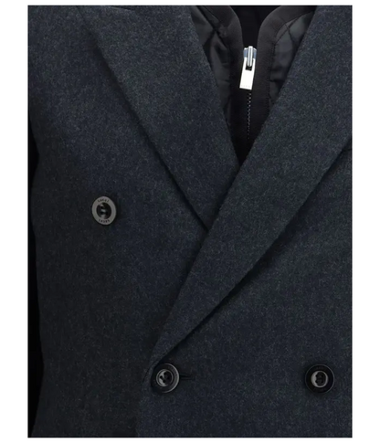 SACAI Melton Gray Wool Coat
