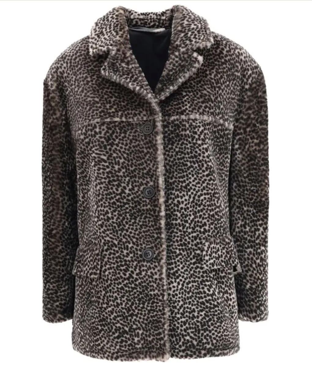 SALVATORE SANTORO Leopard-print Buttoned Jacket