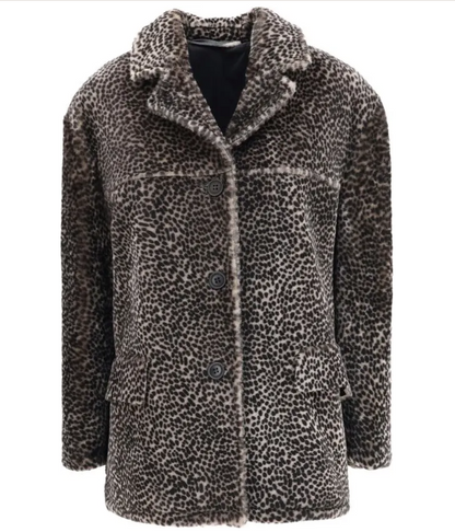 SALVATORE SANTORO Leopard-print Buttoned Jacket