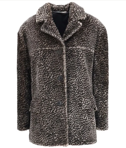 SALVATORE SANTORO Leopard-print Buttoned Jacket
