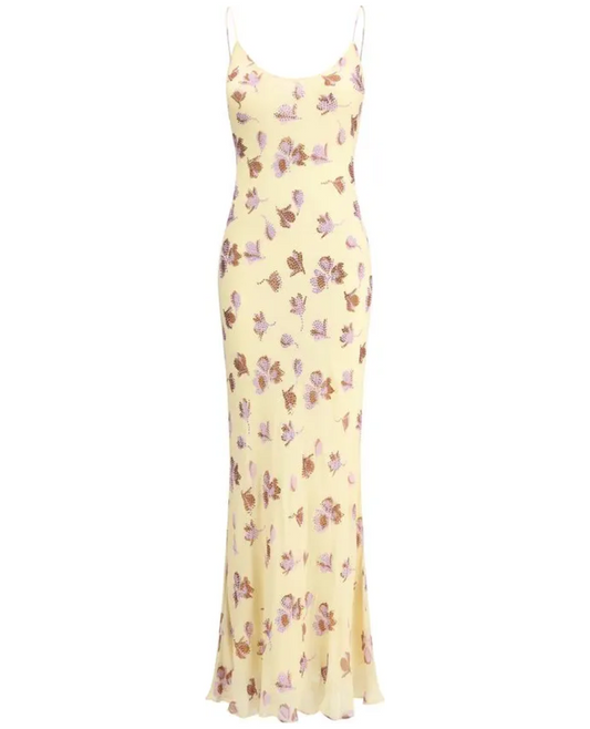 SELF-PORTRAIT Embellished Floral Maxi Dress