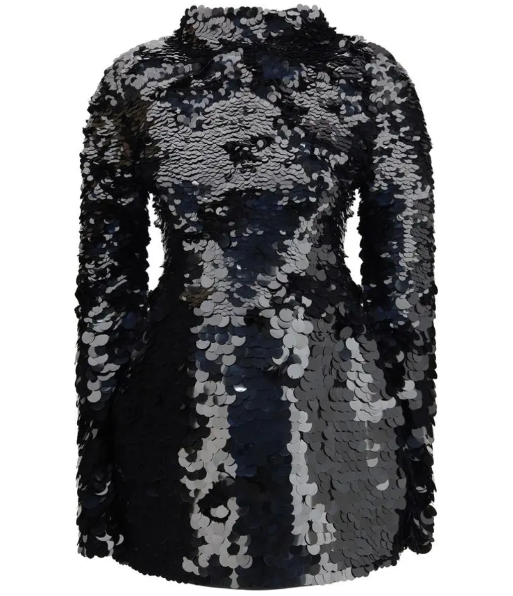 SPORTMAX Terfrite Sequined Jersey Mini Dress