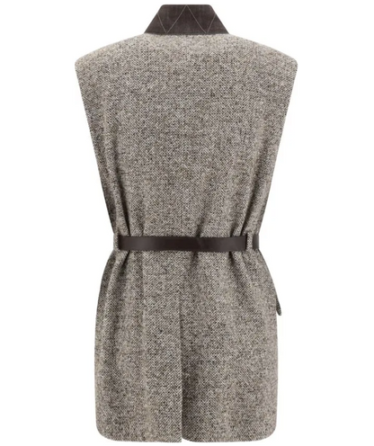BRUNELLO CUCINELLI Flecked Belted Gilet