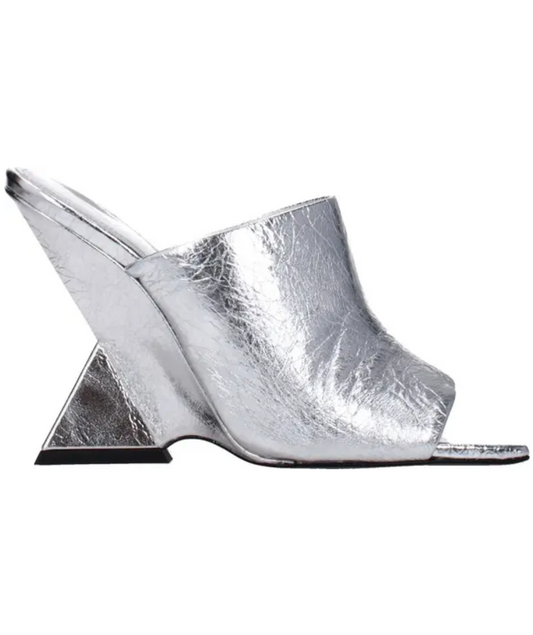 THE ATTICO Cheope Silver Mule