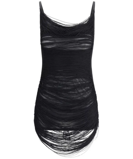 THE ATTICO Fringed Mini Dress