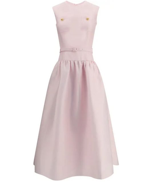 SELF-PORTRAIT Taffeta Tailored Midi Dress