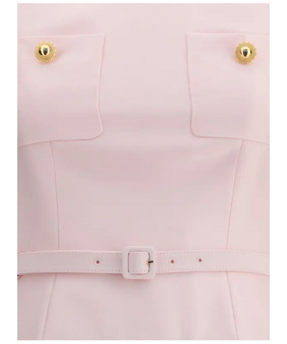 SELF-PORTRAIT Taffeta Tailored Midi Dress