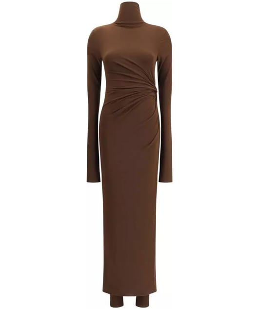 THE ANDAMANE Tessa Jumpsuit Dress - Brown