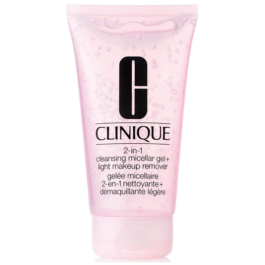 CLINIQUE 2-in-1 Cleansing Micellar Gel + Light Makeup Remover.