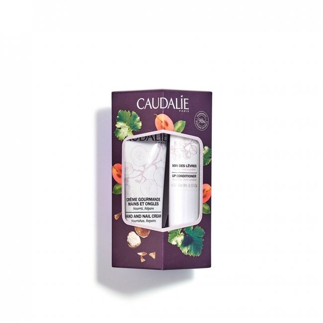 CAUDALIE Winter Duo Hand & Nail Cream Gift Set + Lip Conditioner