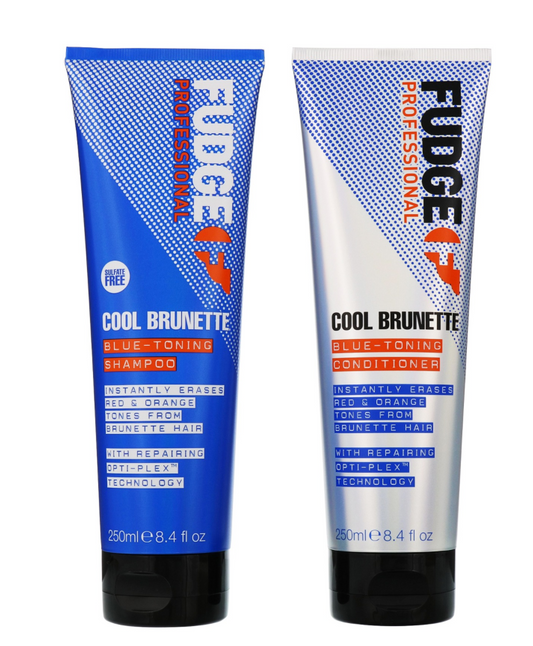 FUDGE Cool Brunette Blue-Toning Shampoo & Conditioner Duo.