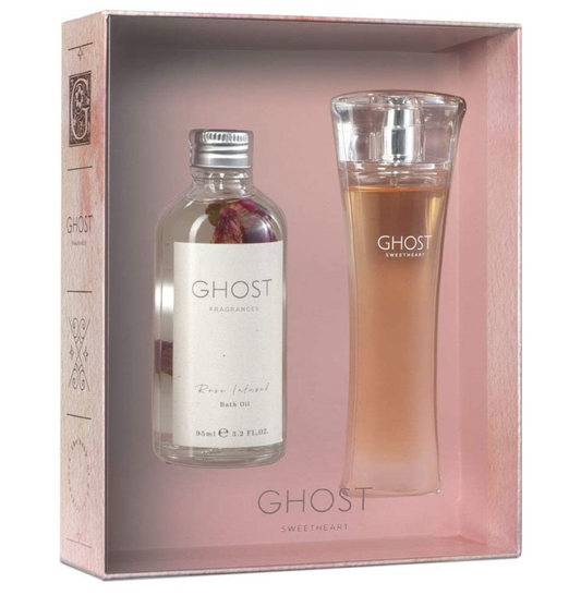 GHOST Sweetheart Gift Set - 30ml EDT + 95ml Rose Infused Bath Oil