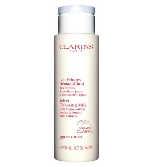 CLARINS Velvet Cleansing Milk with Gentian.