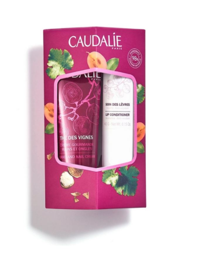 CAUDALIE Thé des Vignes Hand & Nail Cream Gift Set + Lip Care Conditioner