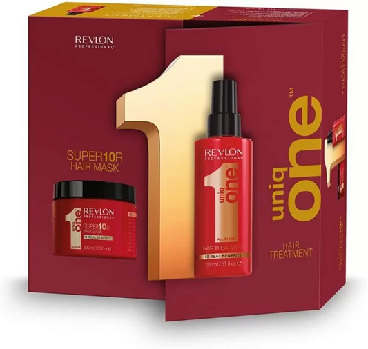 REVLON UniqOne™ 2 Piece Gift Set 300ml Hair Mask + 150ml Hair Treatment