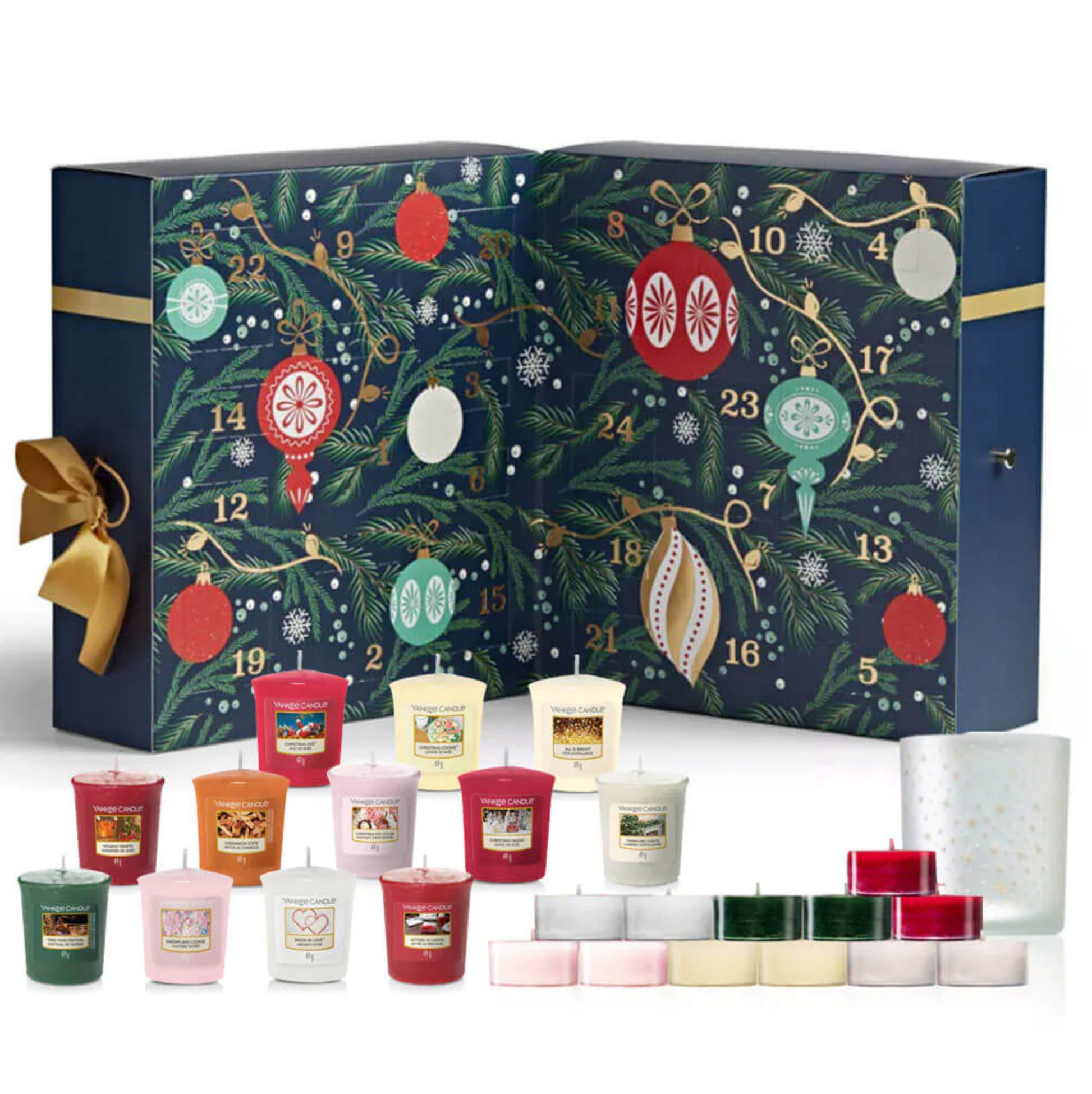 YANKEE CANDLE Advent Calendar Book - 24 Candles + Tealight Holder