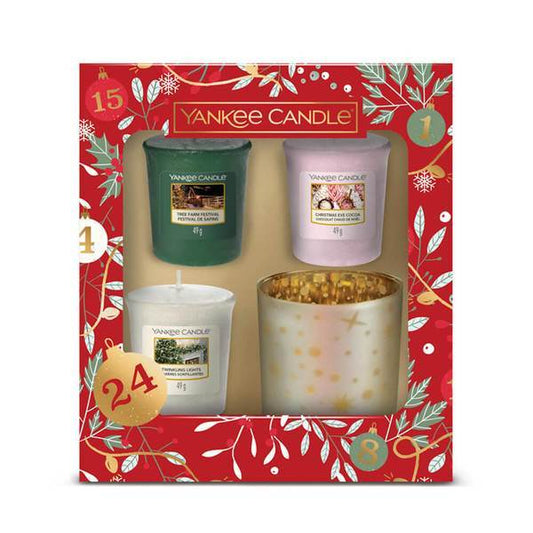 YANKEE CANDLE Votive Candle Gift Set With Candle Holder